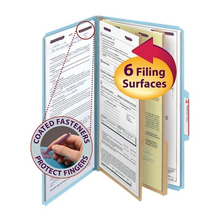 Smead Folder, Classf, 2Div, 2Ex, Be Pk SMD19030